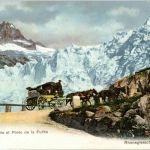 Le glacier du Rhone et Poste de la Furka - Postkutsche