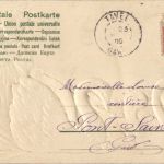 Kind mit Scwan - Prägekarte