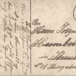 Fahrrad mit Blumen - Prägekarte