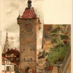 Baden - Stadtturm - Litho