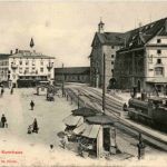 Rorschach - Kornhaus mit Eisenbahn