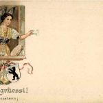 Appenzeller Trachten - Litho Prägekarte