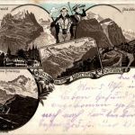 Gruss aus dem Berner Oberland - Grindelwald Mürren - Litho