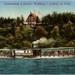 Waldhaus i d Hardt bei Basel mit Dampfer