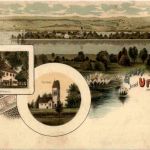 Gruss von der Insel Ufenau - Litho