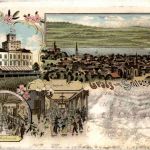 Gruss vom Schlosse Uster - Litho