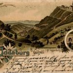 Gruss aus St. Iddaburg bei Gähwil- Litho