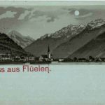 Gruss aus Flüelen - Litho
