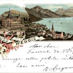 Gruss aus Weggis - Litho