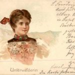 Unterwalderin - Litho - Tracht