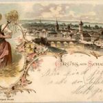 Gruss aus Schaffhausen - Litho