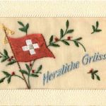 Schweiz - Gestickte Karte