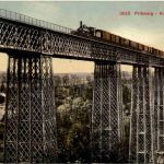 Fribourg - Pont Grand Fey mit Eisenbahn