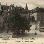 Fribourg - La Place du Tilleul mit Tam