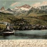 Clarens mit Dampfer Helvetie