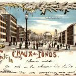 Souvenir de la Chaux de Fonds - Litho mit Glitter