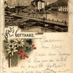 Gruss vom gotthard - Litho