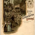 Gruss aus dem Gletschergarten Luzern - Litho