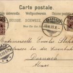 Souvenir des alpes - Postkutsche - Litho