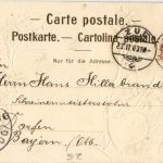 Zug - Neues Postgebäude - Prägekarte