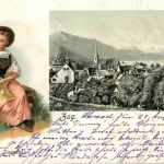 Zug - tracht - Prägekarte