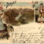 Gruss aus den Bergen - Litho