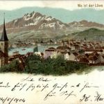 Luzern - Wo ister Löwe? - Litho