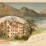 Weggis - Pension Baumen - Litho