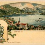 Gruss aus Weggis - Litho - Prägekarte