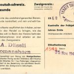 Romanshorn - Honig Kontrollkarte 1948