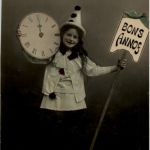 Neujahr - Kinder mit Uhr