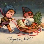 'Kinder auf Schlitten