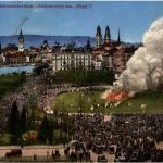 Zürich Sechseläuten Verbrennung des Bögg
