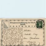 Zürich - Kriegsnotunterstützung