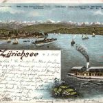 Gruss vom Zürichsee - Litho