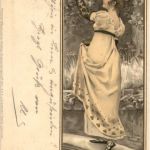 Frau - Künstlerkarte - Litho