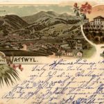 Gruss aus Wattwil - Litho