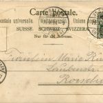 St. Gallen - Stadtpark - Prägekarte Litho