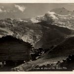 Chalets et Glacier de Saas Fee