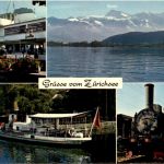 Grüsse vom Zürichsee - Schiff Eisenbahn