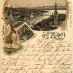 Gruss aus Zürich - Litho