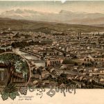 Gruss aus Zürich - Litho - Wirtschaft zur waid