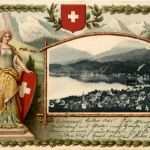 Richterswil - Litho Prägekarte