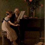 J. A. Muenier - Klavierstunde