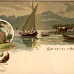 souvenir d Ouchy - Litho