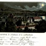 Lausanne - Le chateau - Litho