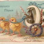 Ostern - Hase in Kutsche