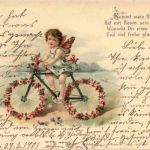 Kind Engel auf Fahrrad