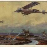 Militärdoppeldecker über Marne