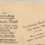 Berlin - Werbekarte Möbelhaus Misch